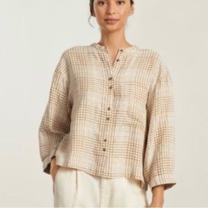 Everlane NWOT Women’s the Linen Billow Shirt, sz L